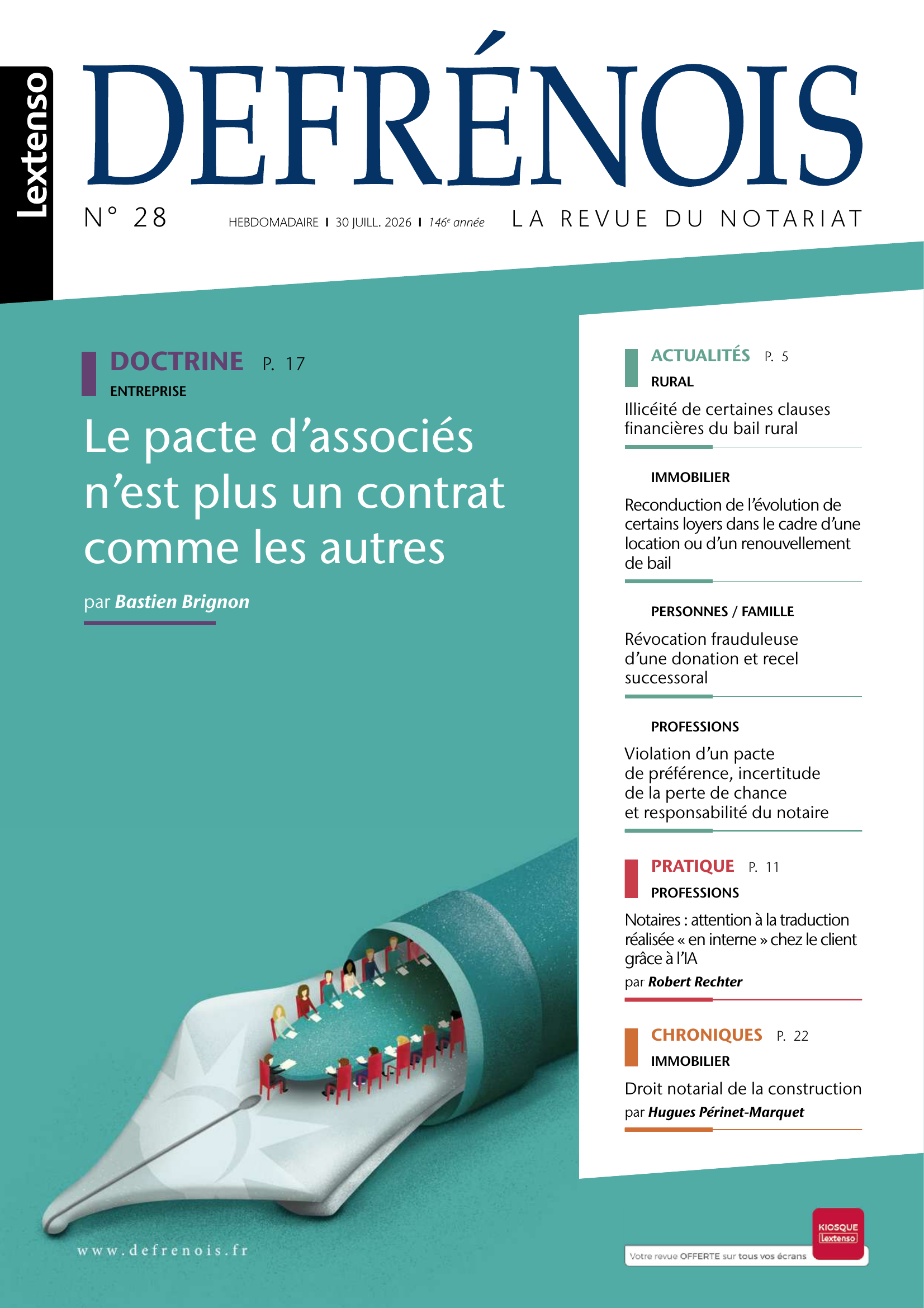 La Défrénois, n° 28